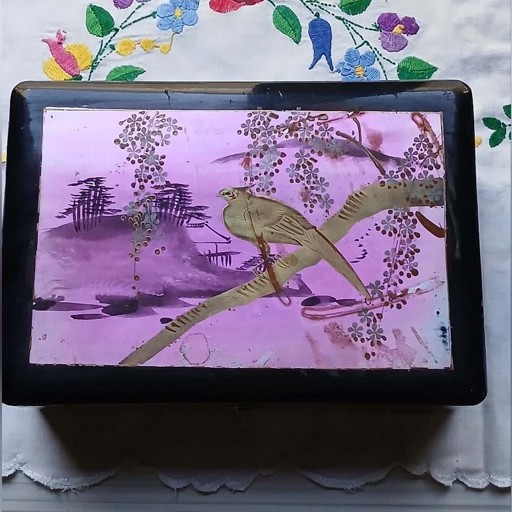 Asian Lacquered Wood Box